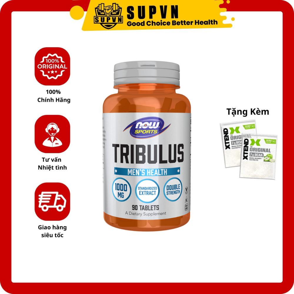 Now Tribulus 1000mg (90 Viên) - Hỗ Trợ Tăng Testosterone, Tăng Tổng Hợp Protein