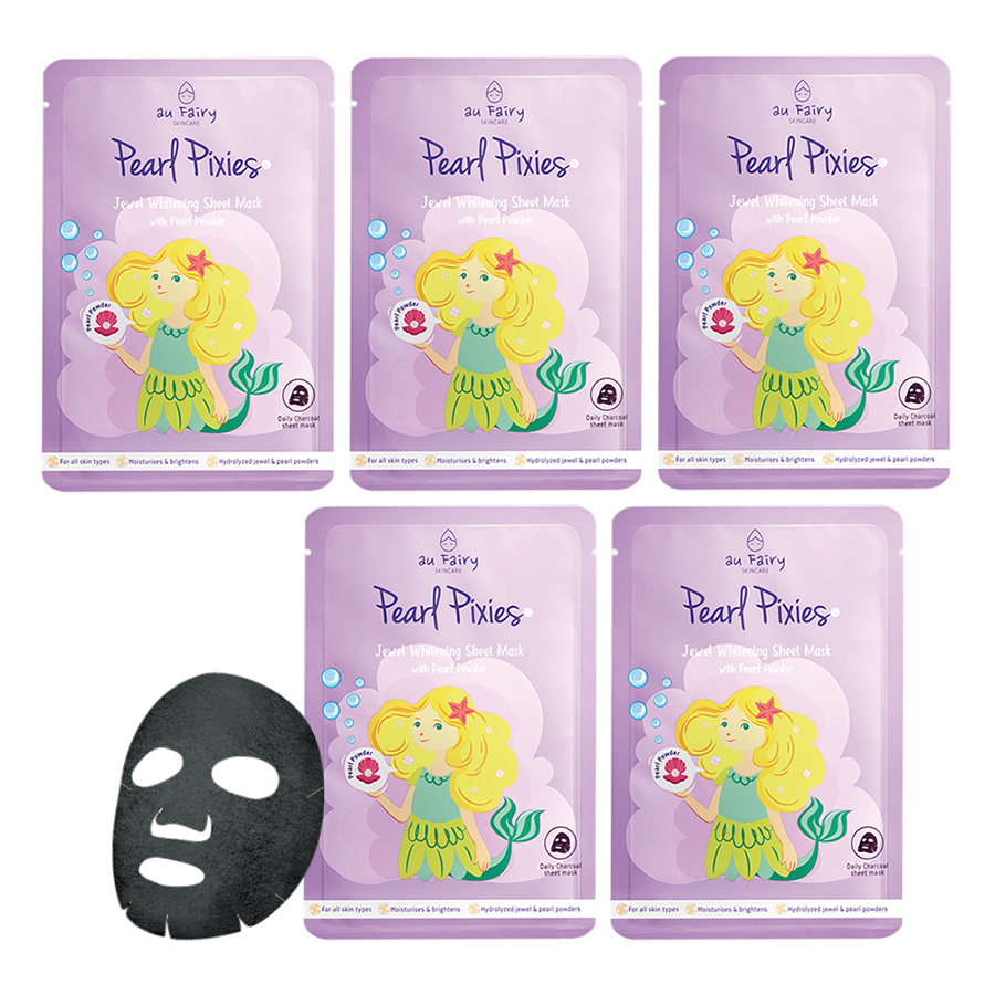 Combo 5 Mặt Nạ Đen Au Fairy Ngọc Trai Trắng Da