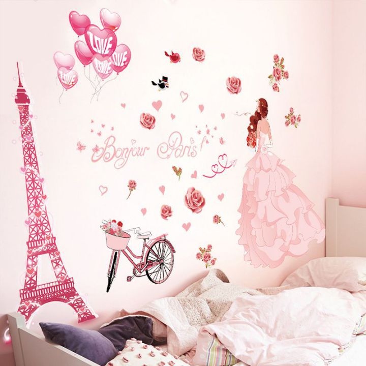 Decal dán tường Paris tình yêu 2 AmyShop DKN062