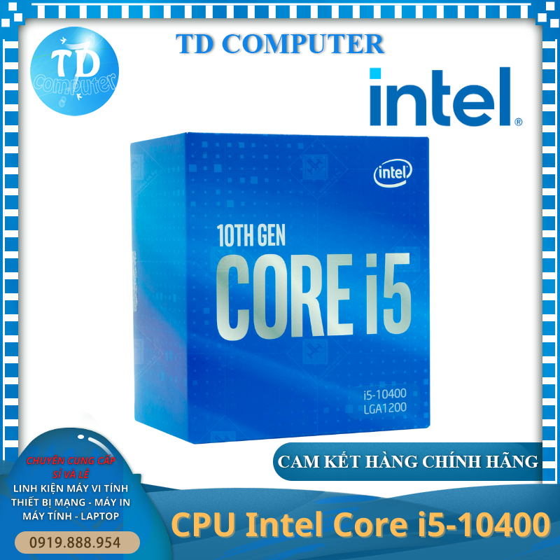 CPU Intel Core i5-10400 - Socket Intel LGA 1200 - Hàng chính hãng Viễn Sơn phân phối