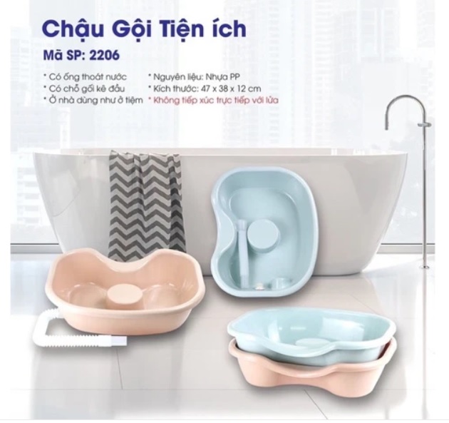 Chậu gội đầu tại giường cho trẻ em, người già ( TẶNG MÓC KHÓA GỖ)