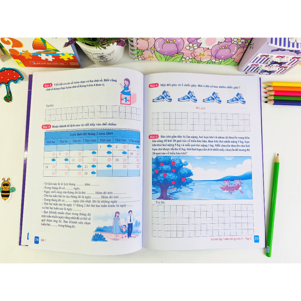 Sách - Vở Bài Tập Toán Nâng Cao 2  - Theo chương trình GDPT mới