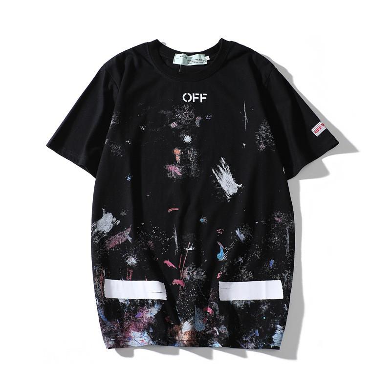Áo thun - phông tee off white galaxy họa tiết chữ X đen loang tay lỡ form rộng unisex