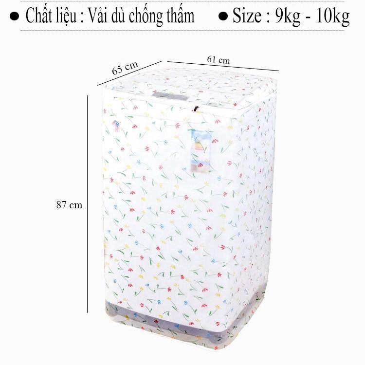 Trợ giá - Áo trùm máy giặt vải dù cửa trên 9-10kg