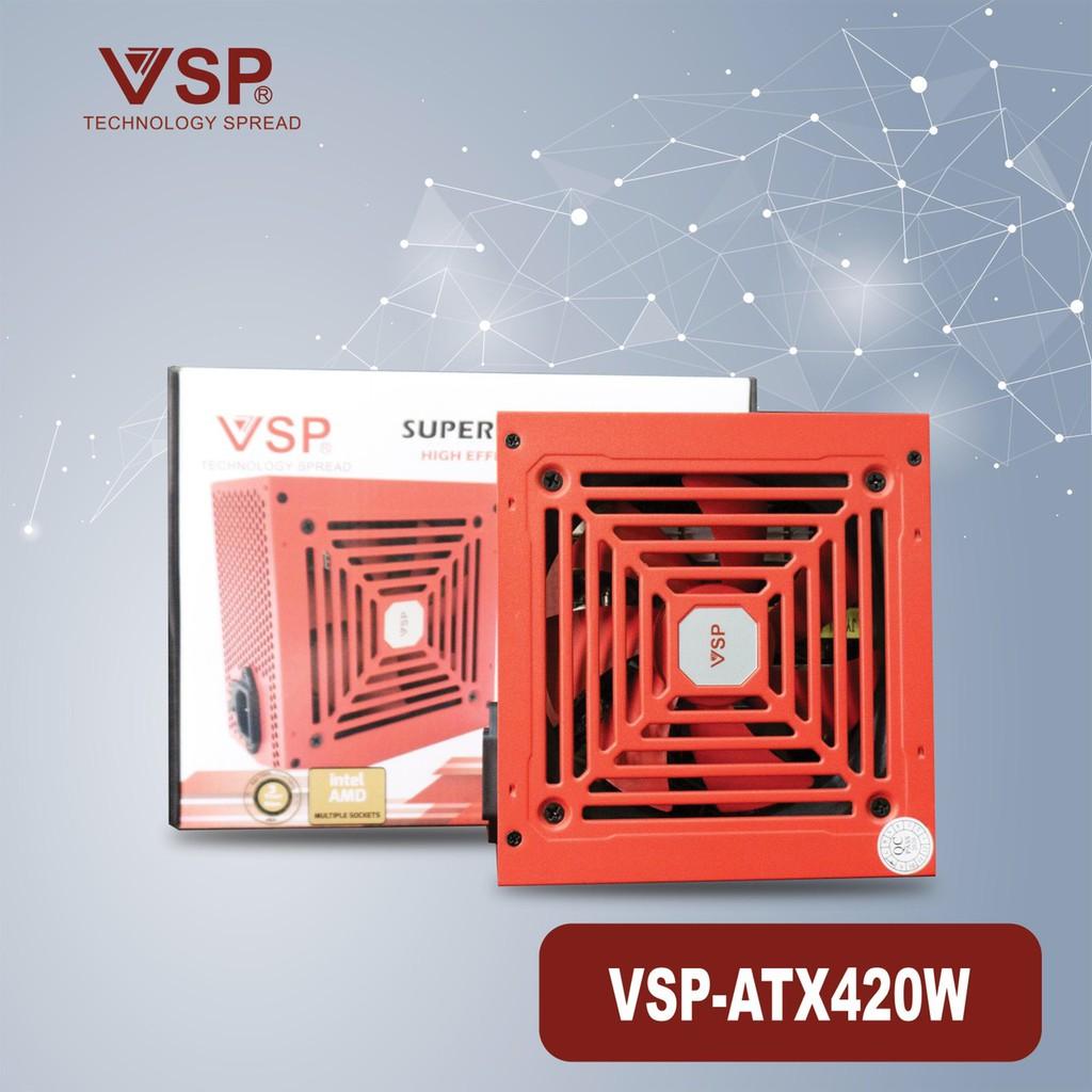 Nguồn công suất thực dành cho máy tính Vision VSP ATX 420W - Fan 12cm chống ồn HÀNG CHÍNH HÃNG