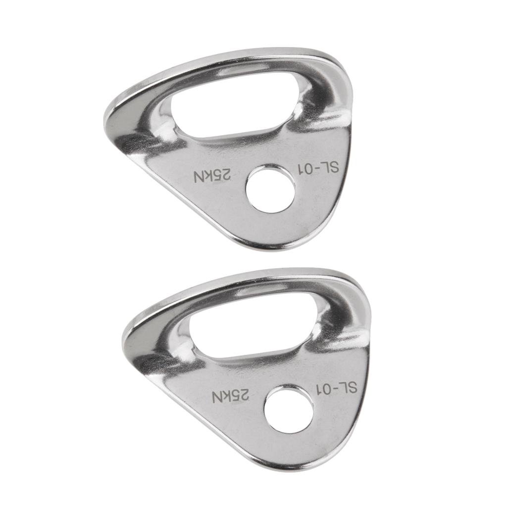 2 Pieces Stainless Steel Bolt Hanger for Mountaineering Rock Climbing