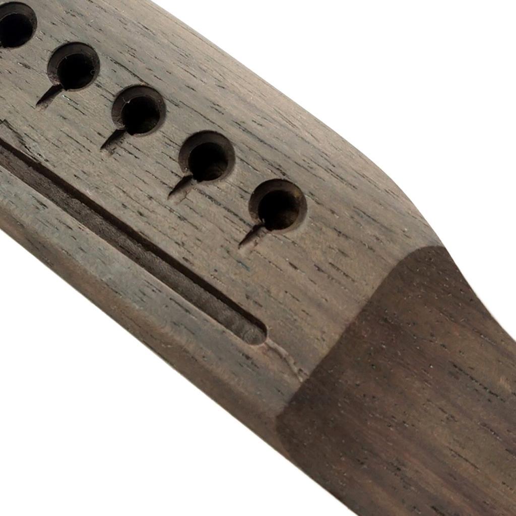 6 String Rosewood Guitar Bridge with Bone Bridge Pins Saddle Nut Tuning Pegs