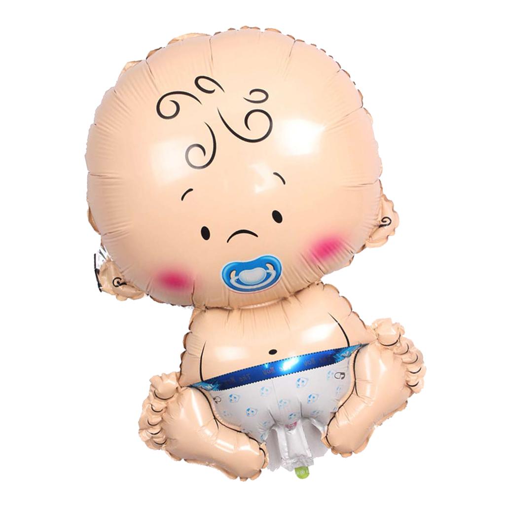 2xBaby Pacifier Doll Foil Balloon Baby Shower Christening Party Decor Blue