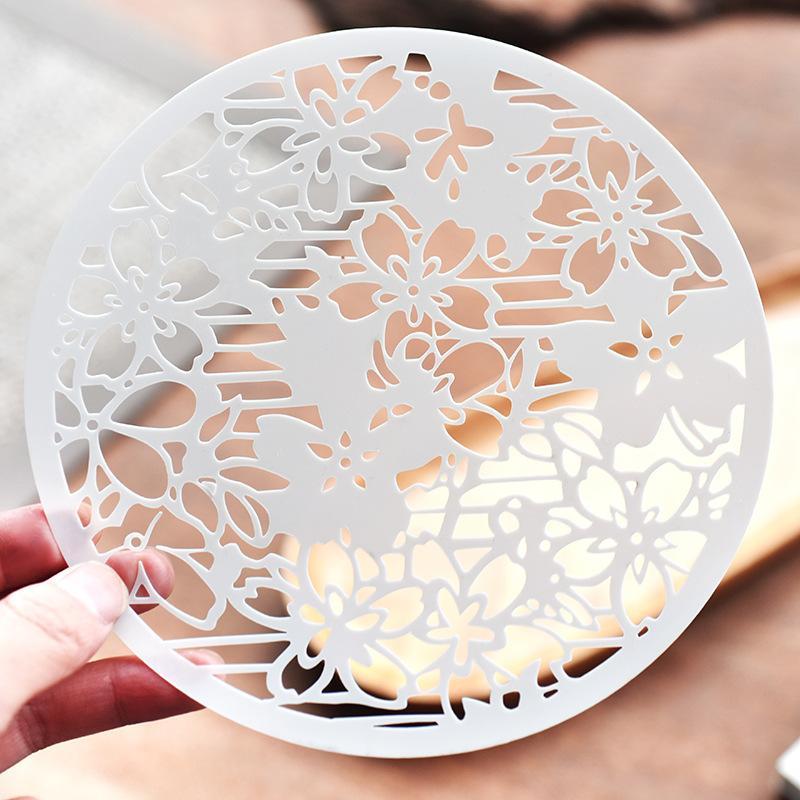 8pc Art Supply Drawing Template Flower Shape Drawing Stencil For DIY Craft