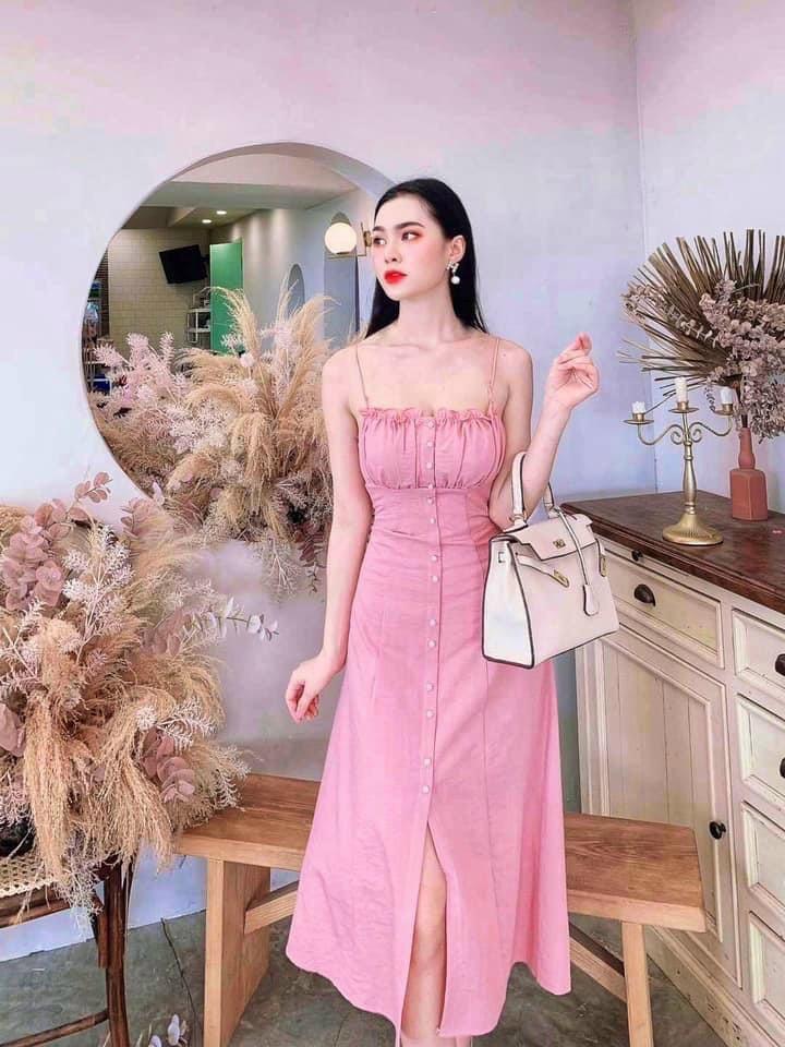 ĐẦM 2 DÂY NHÚN NGỰC KẾT NÚT 9764