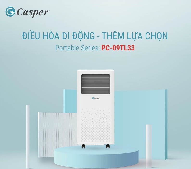 Điều hòa di động Casper PC-09TL33 - Hàng chính hãng -  Chỉ giao hàng Hà Nội