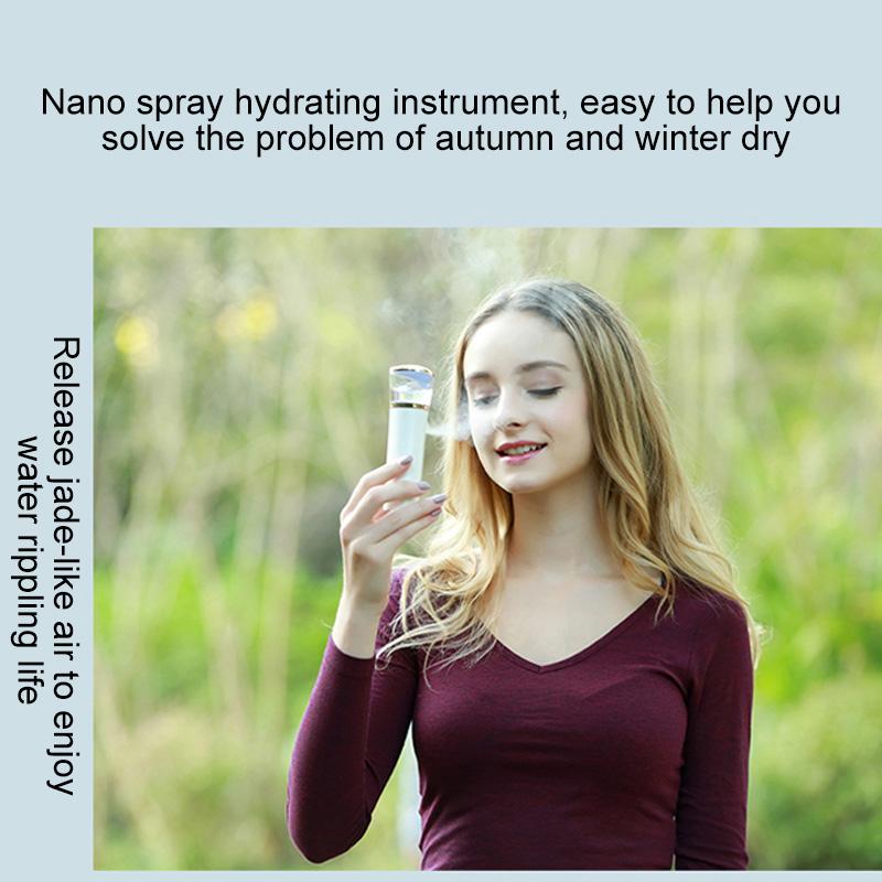 Di Động USB Nano Máy Tạo Độ Ẩm Phun Sương Dưỡng Ẩm Da Mặt Phun Nhà Phòng Ngủ Văn Phòng Chăm Sóc Sắc Đẹp Thông Minh Tự Động Hương Thơm Khuếch Tán Tinh Dầu
