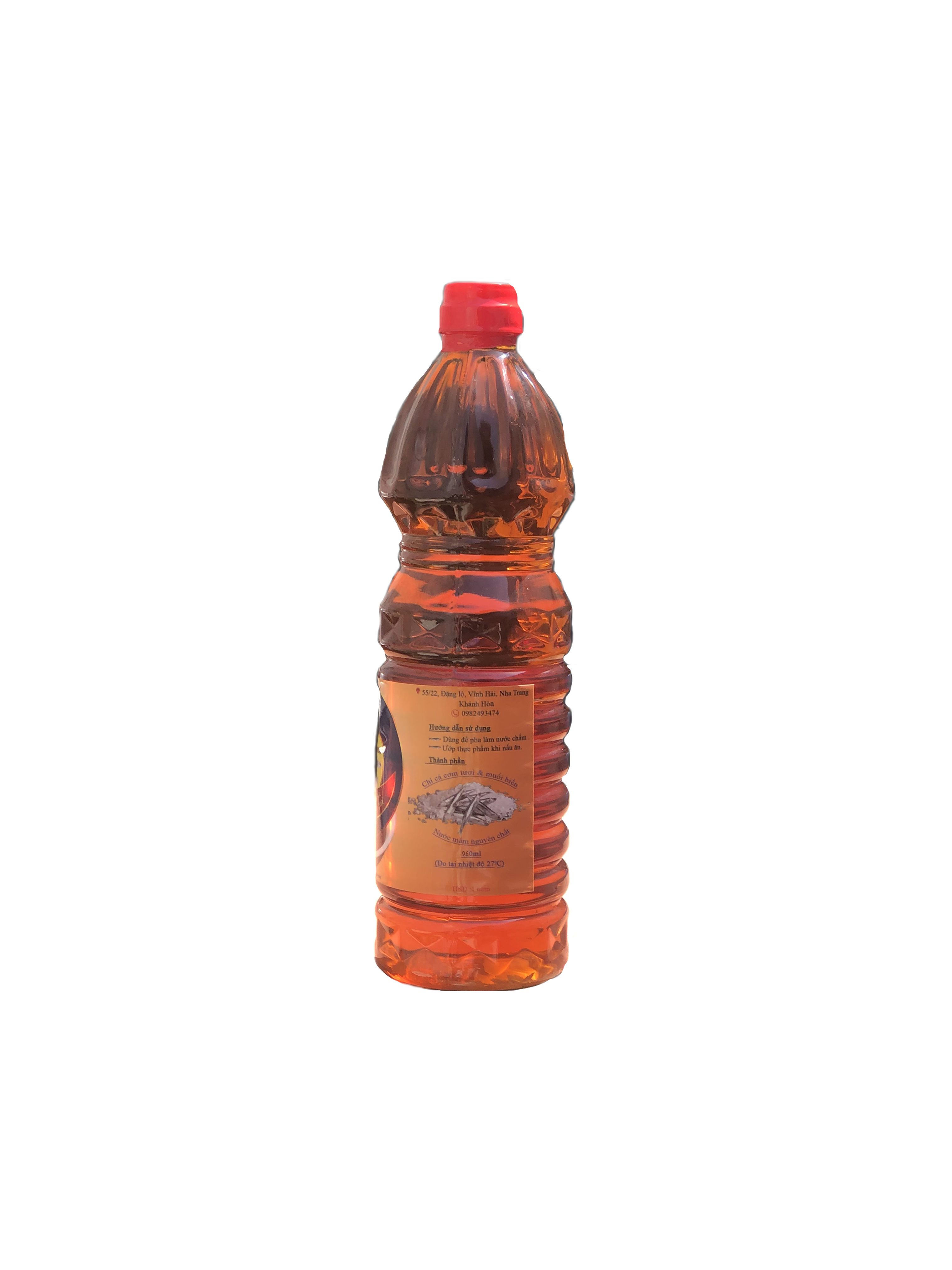 Nước mắm nguyên chất YaTrang 960ml - Cốt nhỉ cá cơm than, ủ 18 tháng, chai nhựa