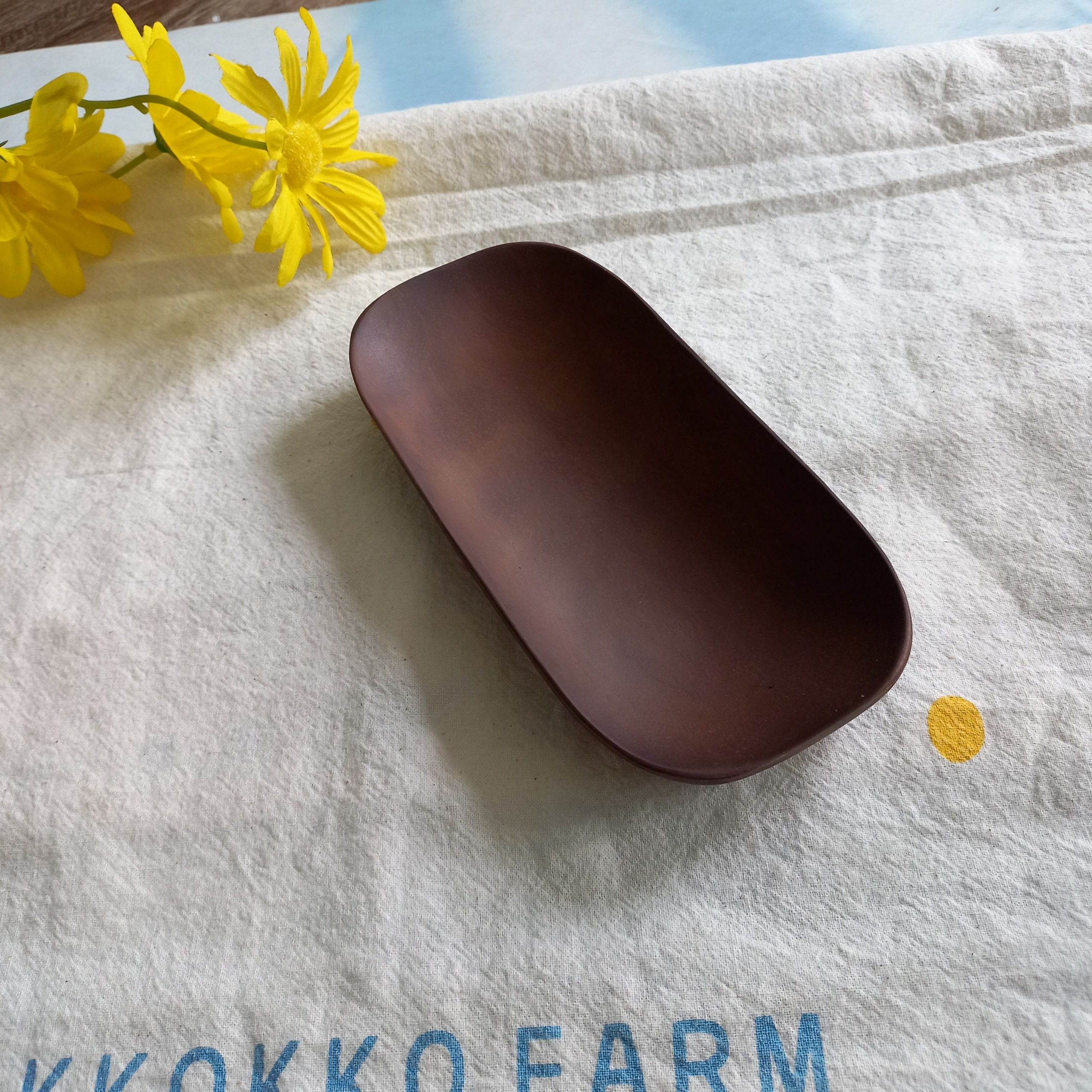 Đĩa Gỗ Hình Oval Nhỏ Xinh Đựng Gia Vị, Nước Sốt Chấm, Phụ Kiện Decor Chụp Ảnh Món Ăn