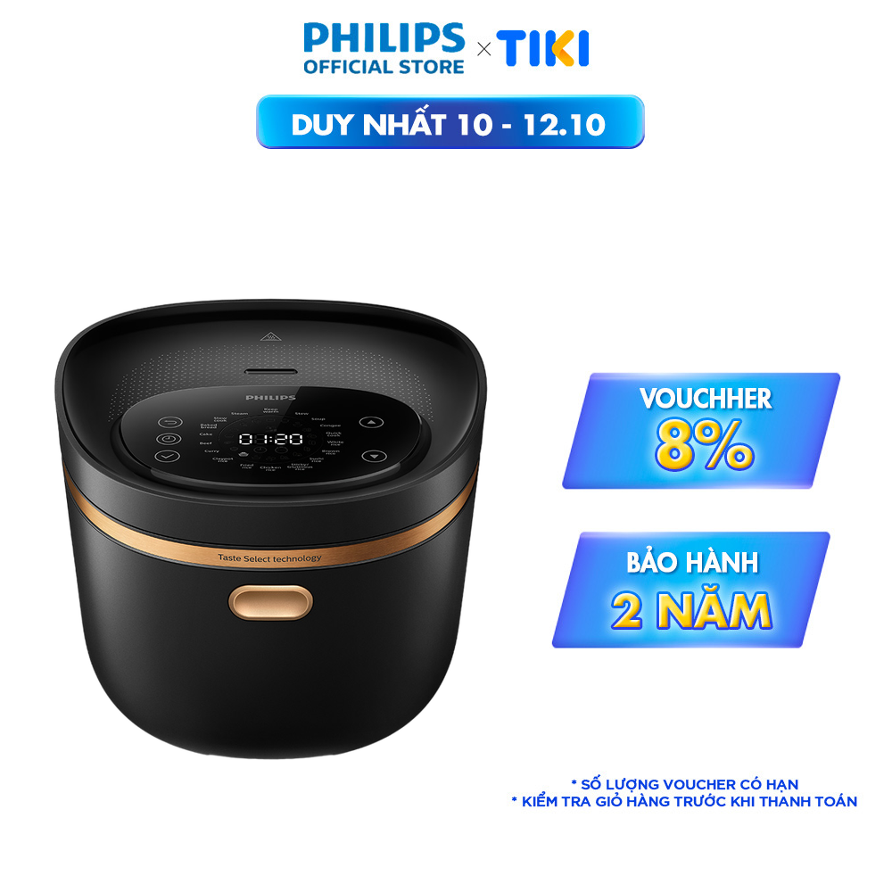 Nồi cơm điện tử cao tần (IH) Philips HD4539/62 | 4 lít | chức năng Lựa chọn vị - Hàng Chính Hãng