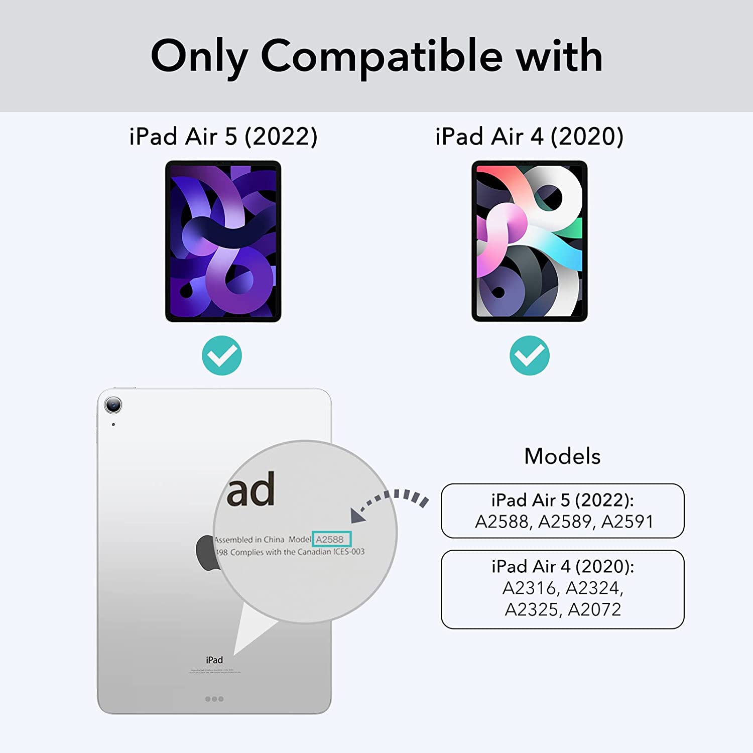 Bao da dành cho iPad Air 5 2022 10.9 Inch ESR Rebound Slim Smart Case - Hàng Chính Hãng