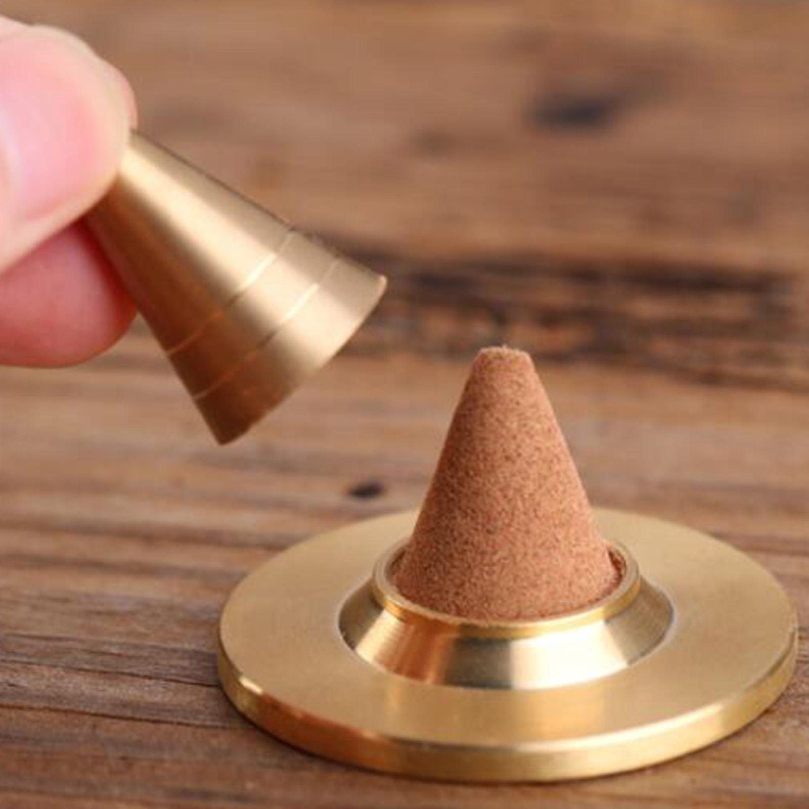 Brass Incense Cone Mold, Cone Incense Burner Holder, Incense Making Tool Supplies, DIY Tower Incense by Yourself for Home Office Decoration Yoga