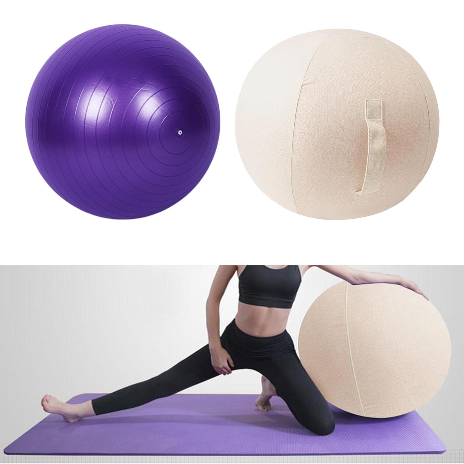 Training Ball for Home Pilates and Gym Exercise Anti-slip Cover 45cm