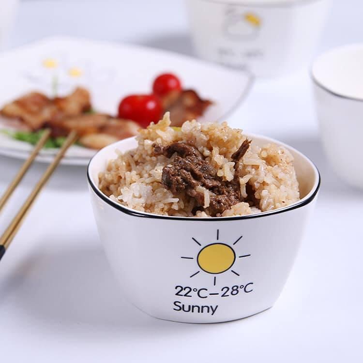 SET 6 BÁT ĂN VUÔNG MẶT TRỜI
