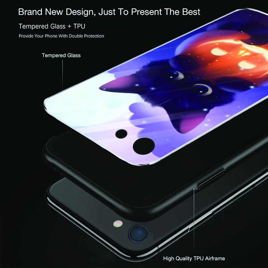 Ốp kính cường lực cho điện thoại iPhone 6 Plus/6s Plus - haloween kinh sợ MS HLGKS051