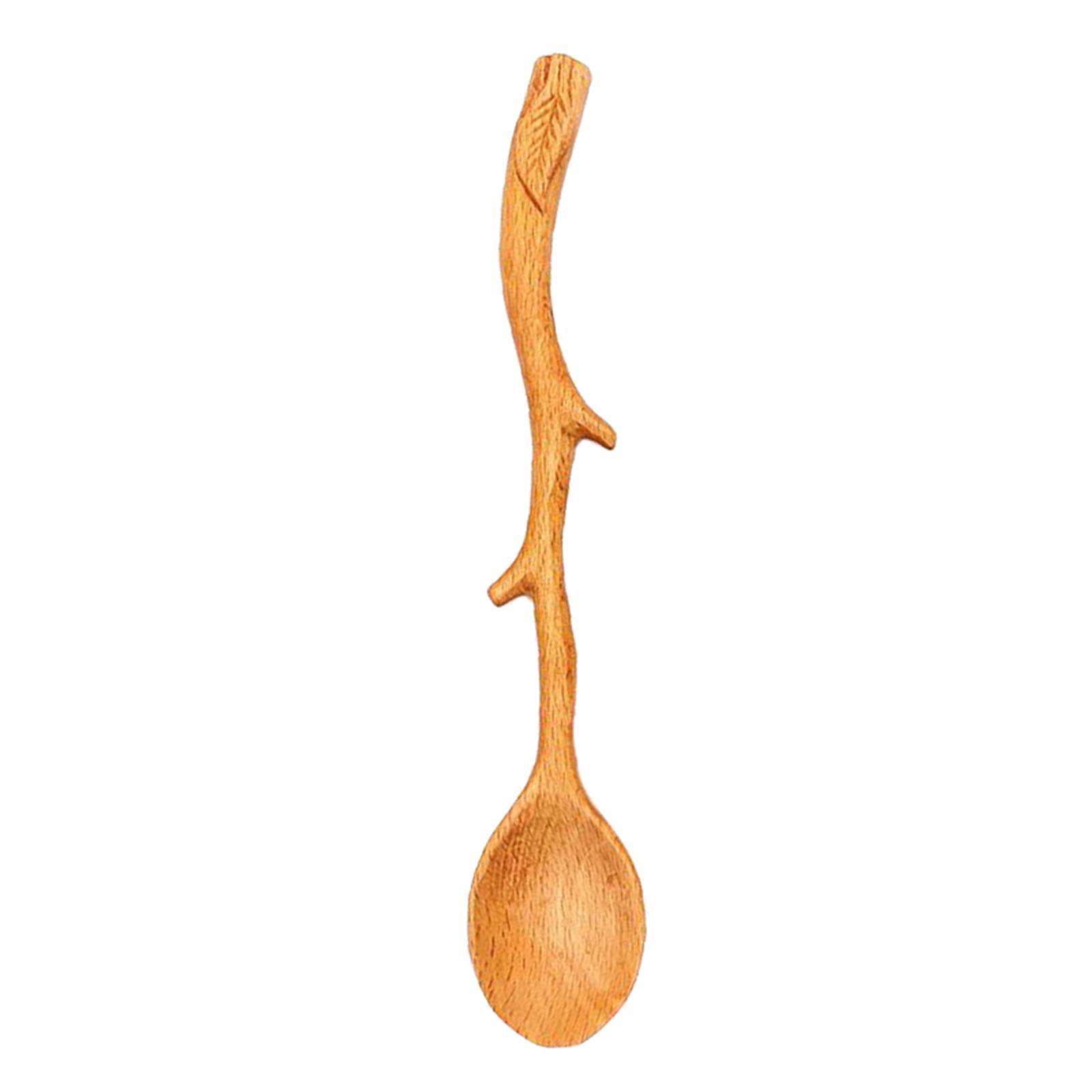 Soup Spoon Tableware Beech Spoons Coffee Stirring Spoon for Household Home