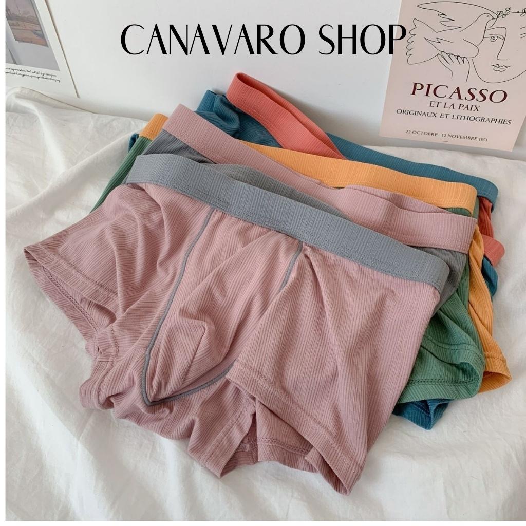 Quần lót nam boxer thun lạnh cao cấp, Quần sịp nam đùi cao cấp, co giãn đa chiều, thoáng khí, mềm mịn CANAVARO SHOP CN38