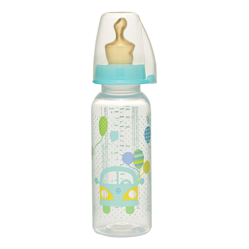 Bình Sữa Pp Cổ Thường Family NIP NIP35005 250Ml Kèm Núm Ti Cao Su Size M Dòng Chảy Vừa