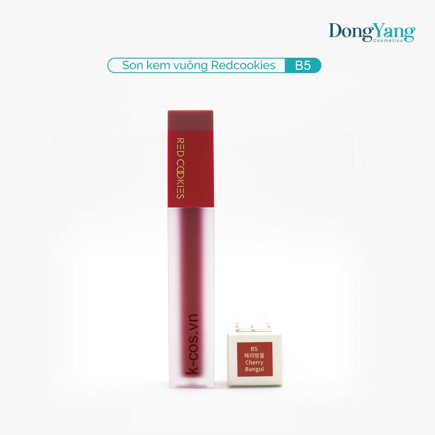 Son Lì Red Cookies Brownie Velcet Lip Hàn Quốc Màu B5 - Đỏ Cherry (4gr )