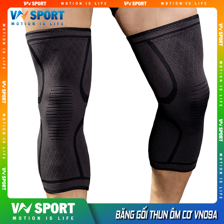 Băng Bảo Vệ Gối Thể Thao VNSPORT - VN09A (2 Chiếc) Băng Bảo vệ Gối Thun Thể Thao Ôm Cơ, Chống Sốc Cơ - Hàng Cao Cấp Chính Hãng