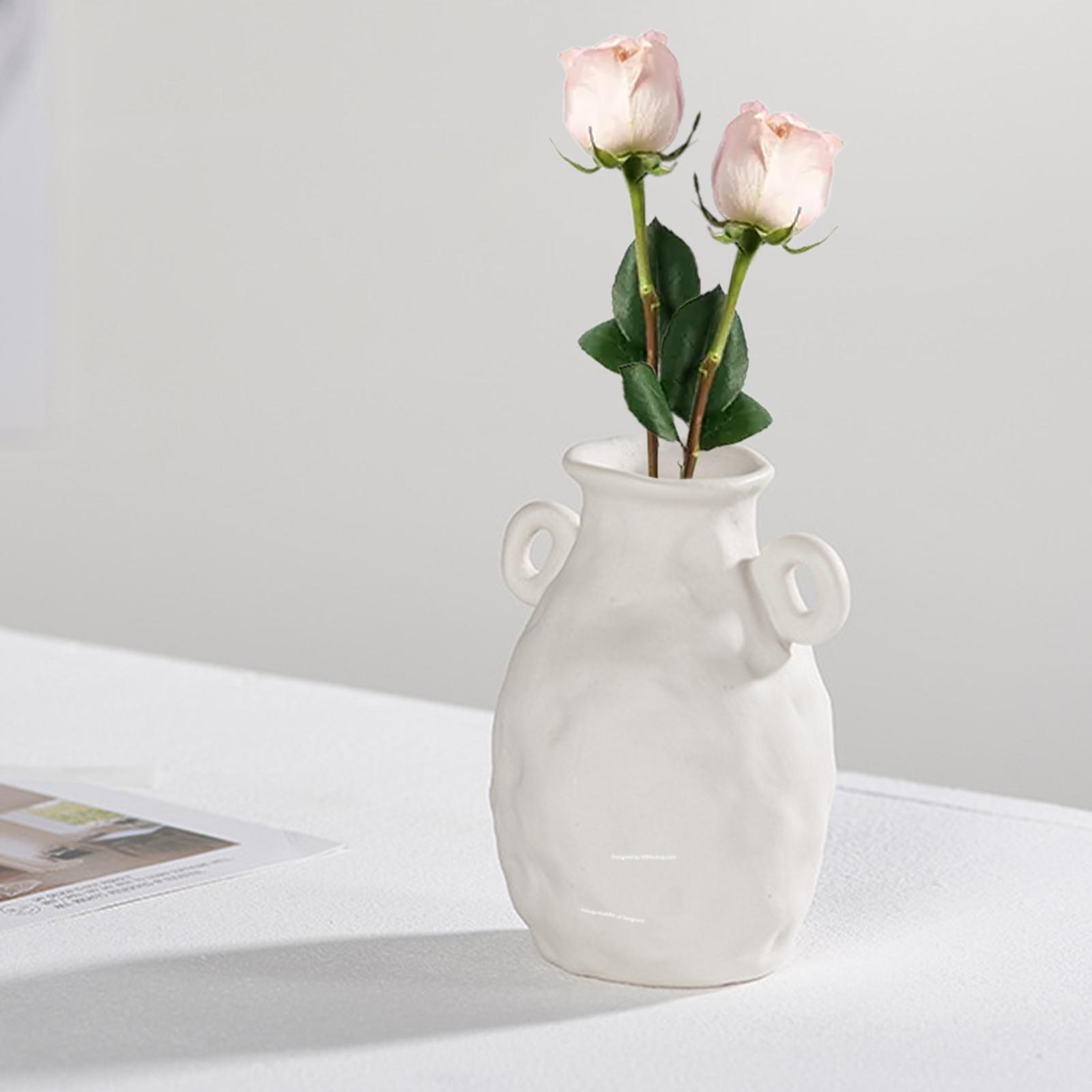 Modern White Dried Flower Vase for Home Bedroom Decoration
