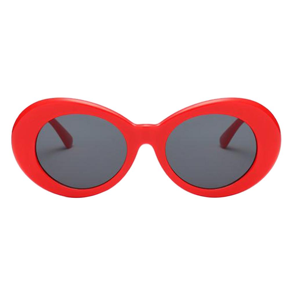 Vintage Retro Women Men Glasses Round Mirror Lens Sunglasses Red+Grey