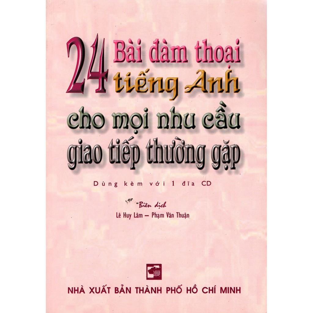 Sách - 24 Bài Đàm Thoại Tiếng Anh Cho Mọi Nhu Cầu Giao Tiếp Thường Gặp (Kèm CD) - Nhân Trí Việt