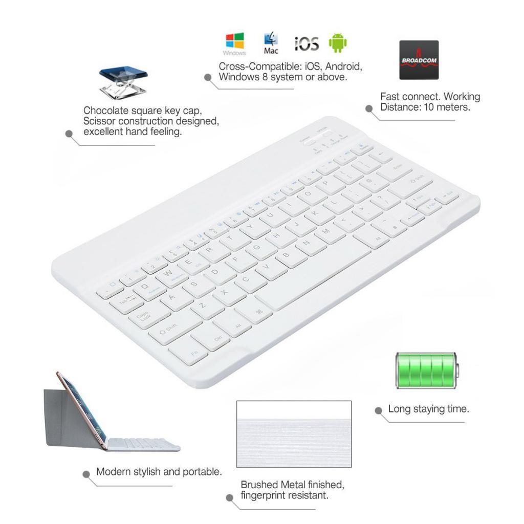 Mini Wireless Bluetooth Keyboard External Keypad& Tablet Stand for Pad