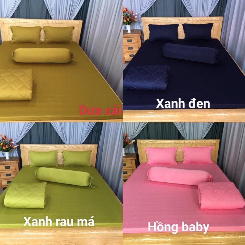 Drap Thun Lạnh - Bộ Ga Thun Hàn Quốc (1 Ga, 3 Áo Gối)