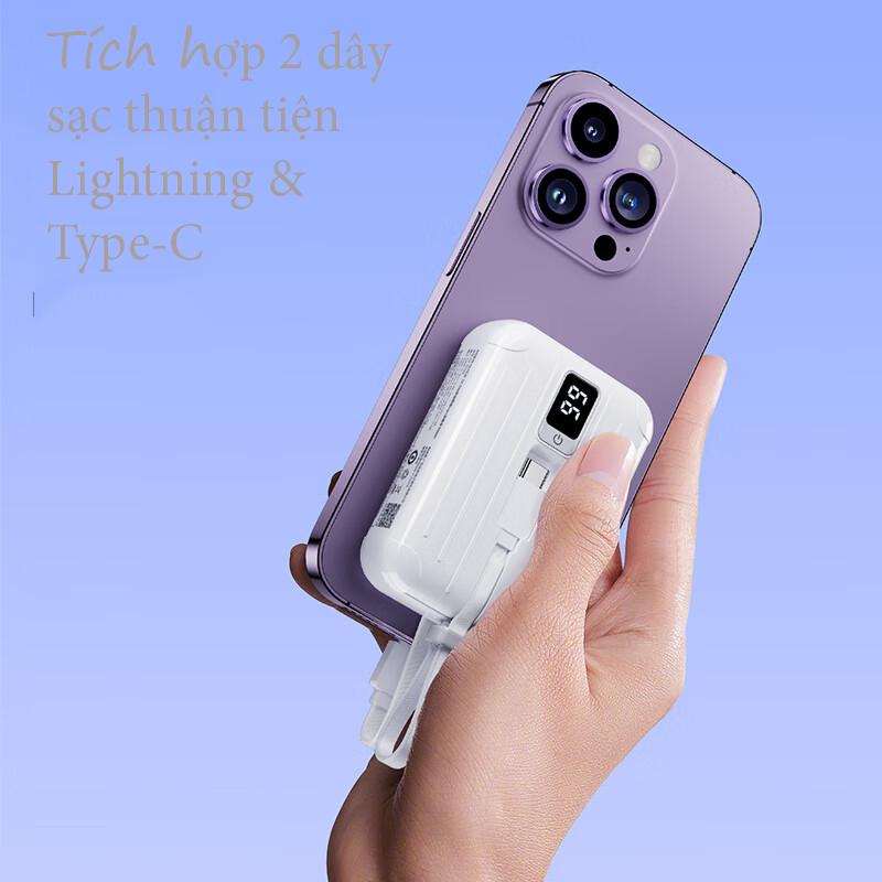 Sạc Dự Phòng Pisen Quick - POWERLink Tiny 22.5W 10000mAh (L &amp; C) - Pisen TS-D326 - Màu Xanh Mint