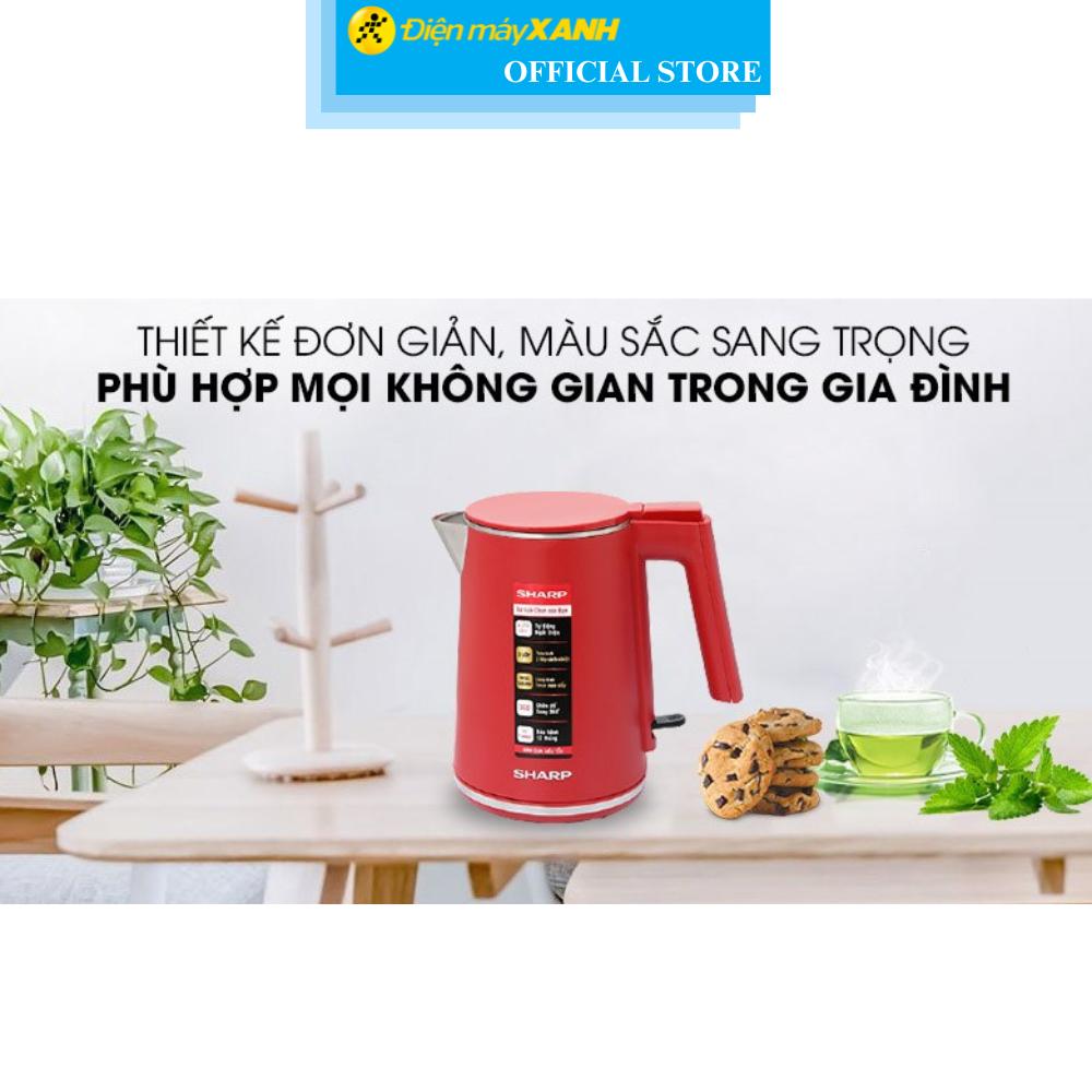 Bình đun siêu tốc Sharp 1 lít EKJ-10DVPS-RD - Hàng Chính Hãng