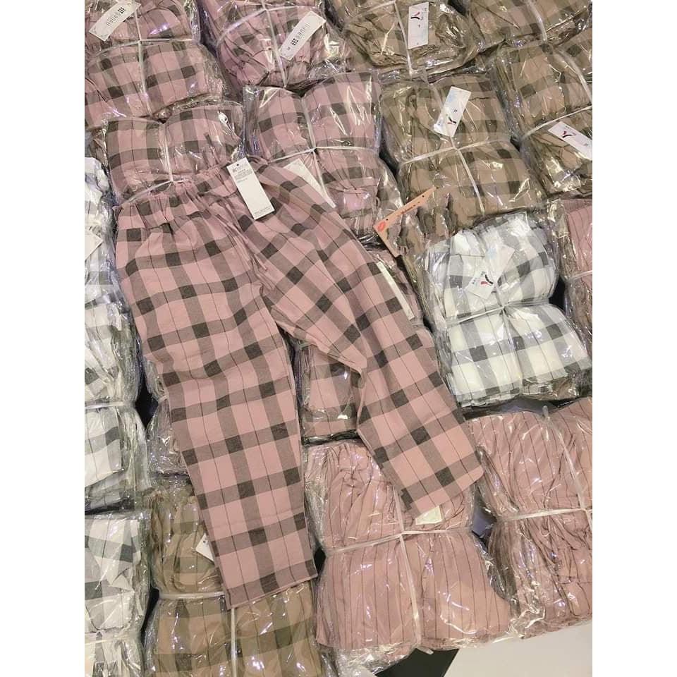 QUẦN KẺ DÁNG BAGGY CHẤT ĐŨI LỤA CHẤT ĐẸP, PHOM DÁNG CHUẨN, HÀNG MAY KỸ