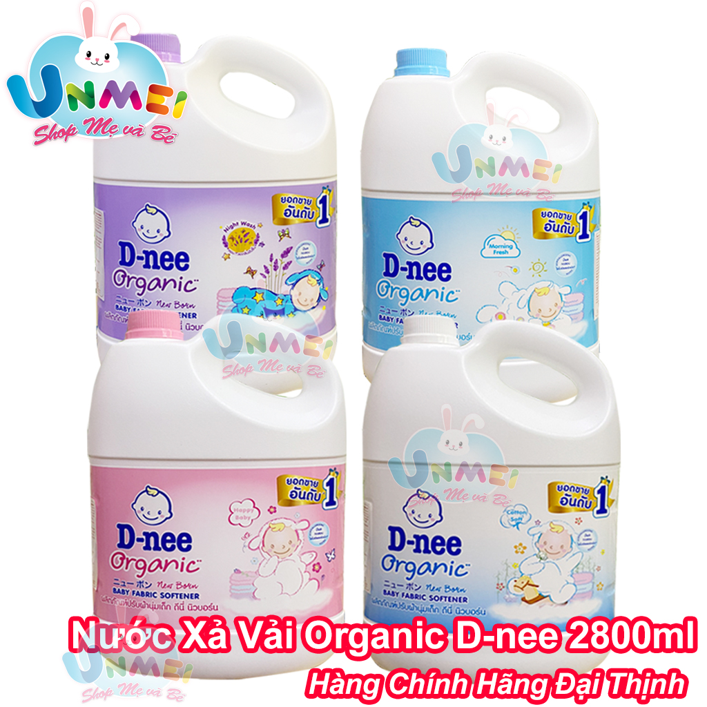 Nước Xả Vải Quần Áo Trẻ Em An Toàn Cho Da Bé D-NEE 2800ml, Đủ Màu Xanh Dương, Xanh Lá, Tím, Hồng, Trắng - Hàng Chính Hãng Dnee Đại Thịnh