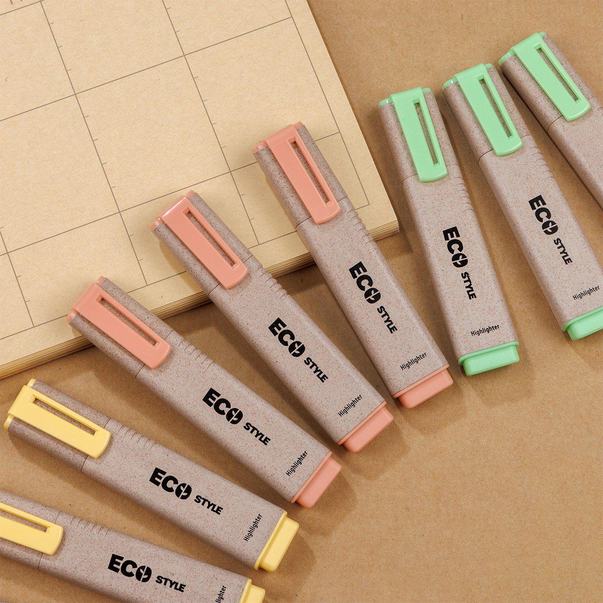 Bút Dạ Quang Màu Pastel - Eco Style Highlighter - Thiên Long HL-015/ECO - Vàng Pastel