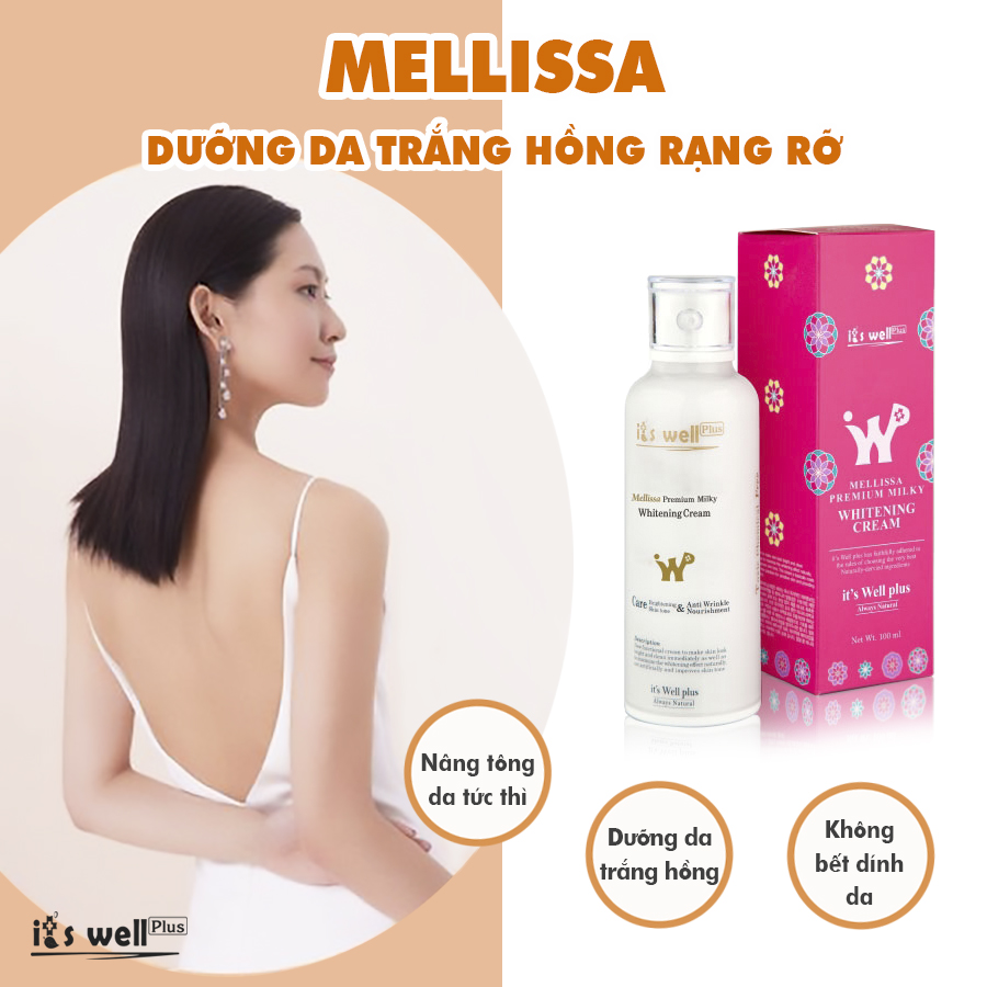 Kem Sữa Trắng Da It's Well Plus Mellissa Premium Milky Whitening Cream