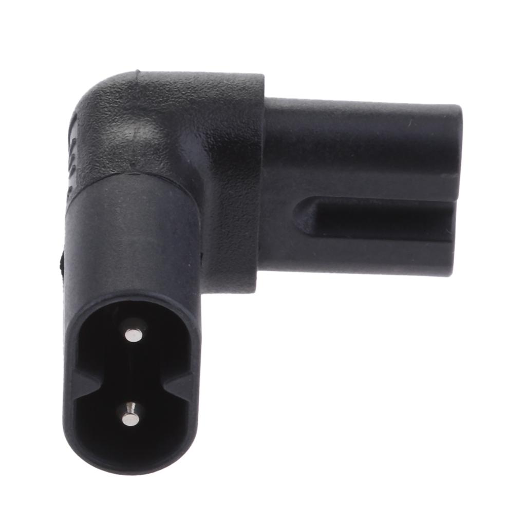 IEC320 C7 to C8 Right Angle 90 Degree Angled AC Power Adapter Extension