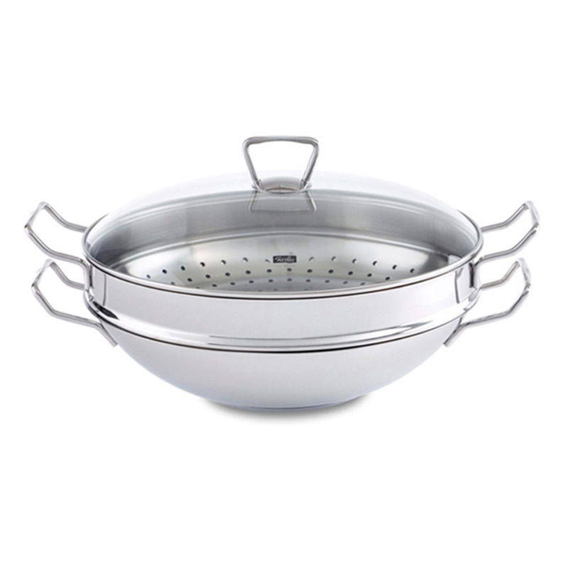 Bộ nồi lẩu + xửng hấp Fissler Nanjing 36cm