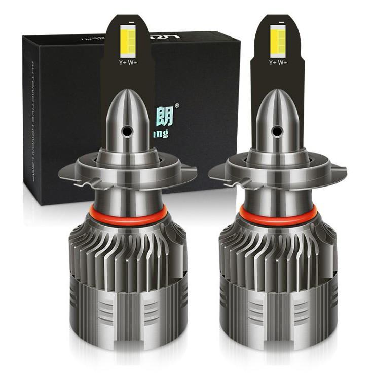Bộ 2 bóng đèn LED 55w H4 Đổi Nhiệt Màu đá Pha Flash 9v-12v -Sky