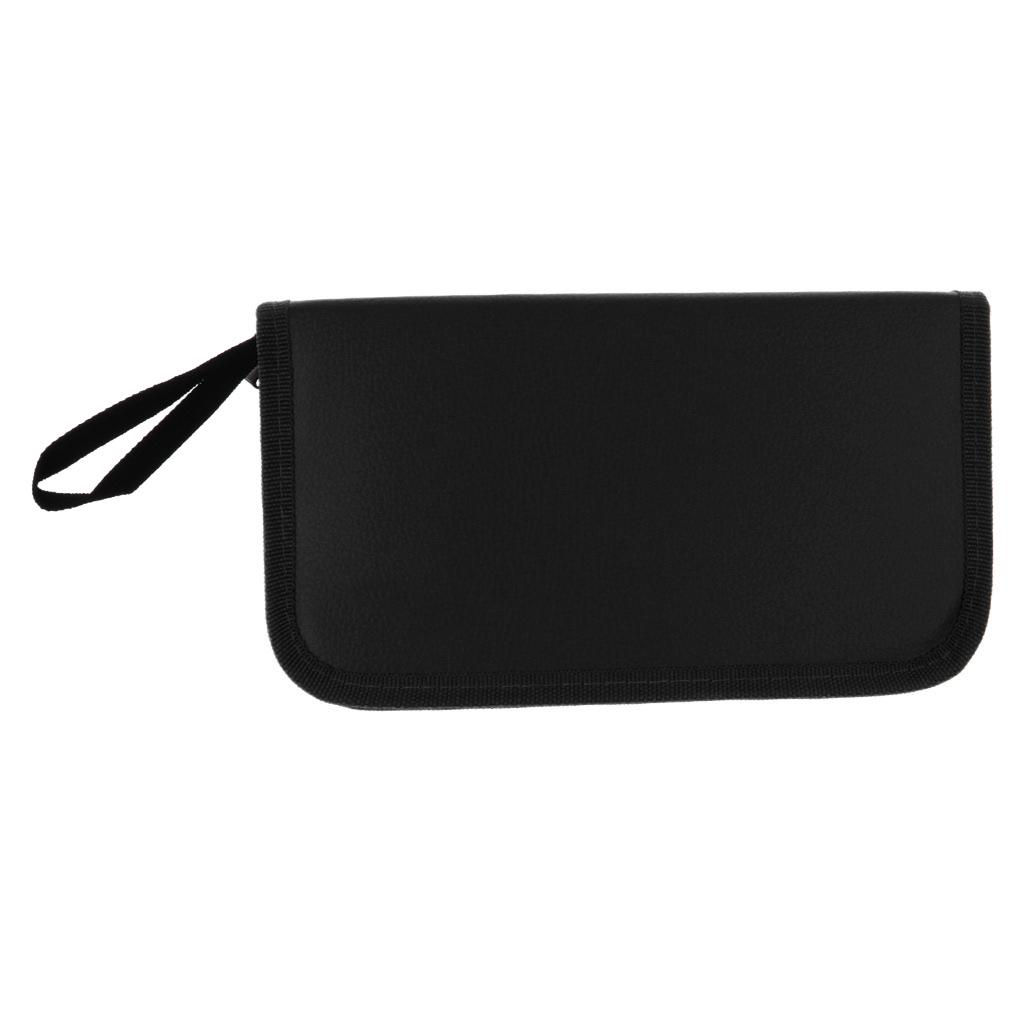 Yellow/Black/Pink Soft Artificial Leather Hair Scissor Shears Case Hairdressing Combs Tools Pouch Holster