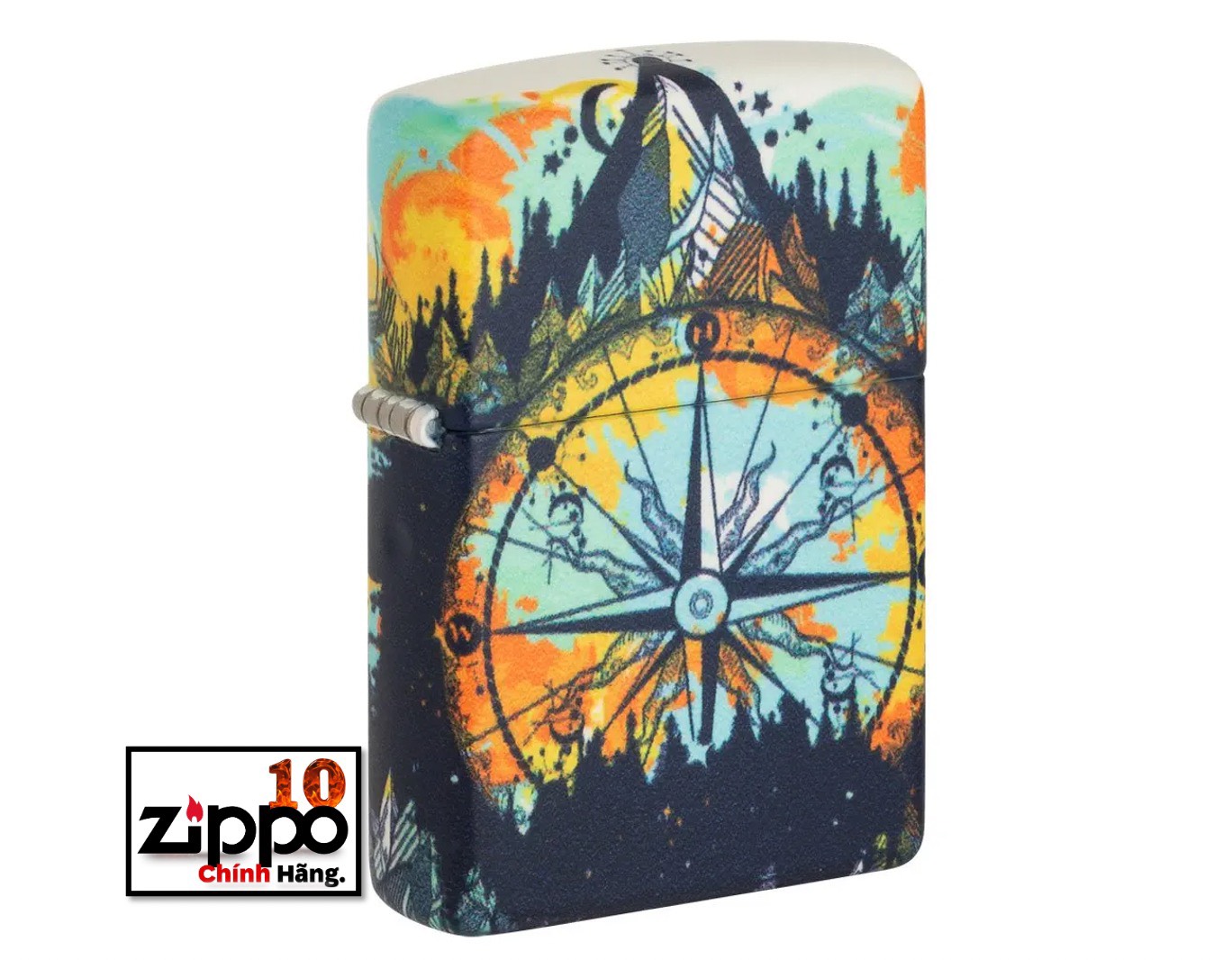 Bật lửa ZIPPO 49805 Compass Design (Dạ quang) - Chính hãng 100%