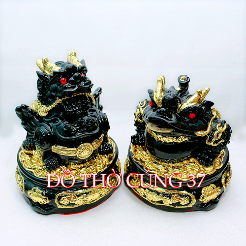 CÓC + TỲ HƯU phong thủy màu đen