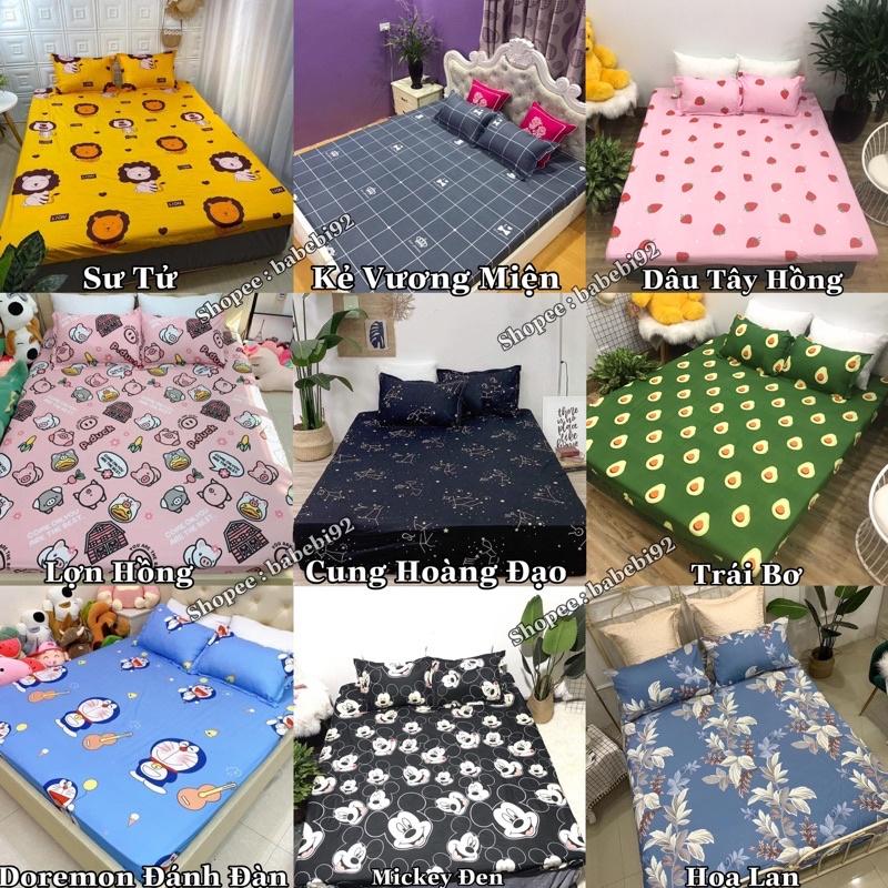 Bộ Drap Ga Gối Nhiều Mẫu Poly cotton được chọn màu sắc