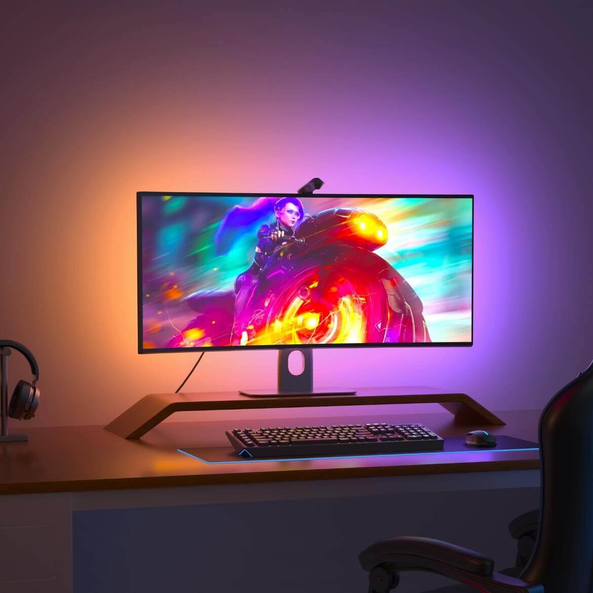 Đèn LED RGB Gaming Govee DreamView G1 Gaming Light H604B | Đèn cho không gian chơi game, giải trí | Chuyển màu theo màn hình