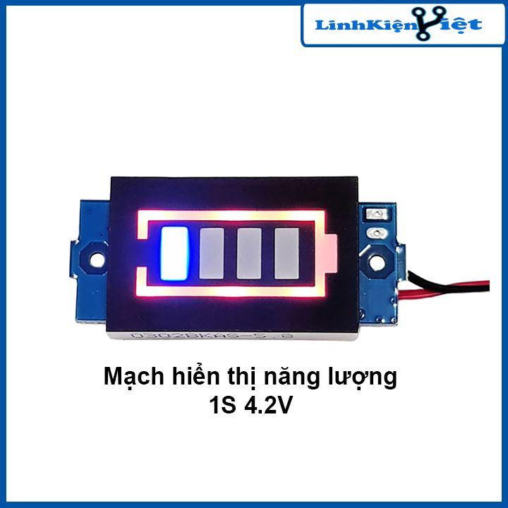 Mạch hiển thị mức năng lượng pin 1S / 2S / 3S / 4S đo dung lượng pin, acquy