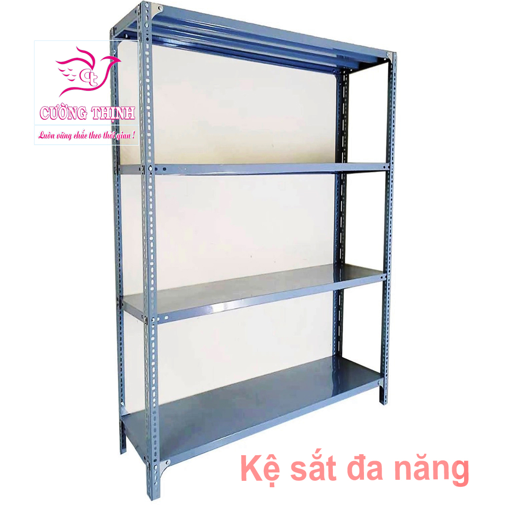 Kệ sắt trưng bày 4 Tầng | Cao 1m5 x Dài x 1m2 x Rộng 30cm, Kệ V lỗ đa năng rất tiện ích